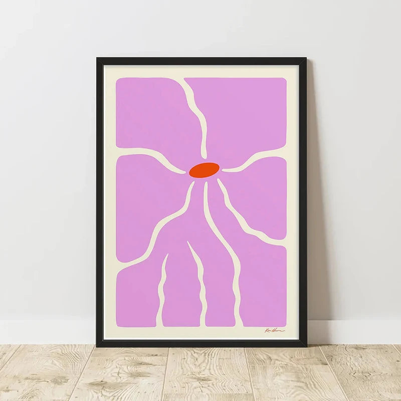 Abstract Retro Art Poster – Minimalist Canvas Wall Print for Living Room (Frameless)