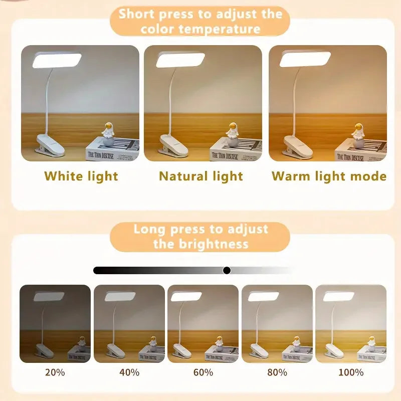 Aurora Clip-On LED Desk Lamp