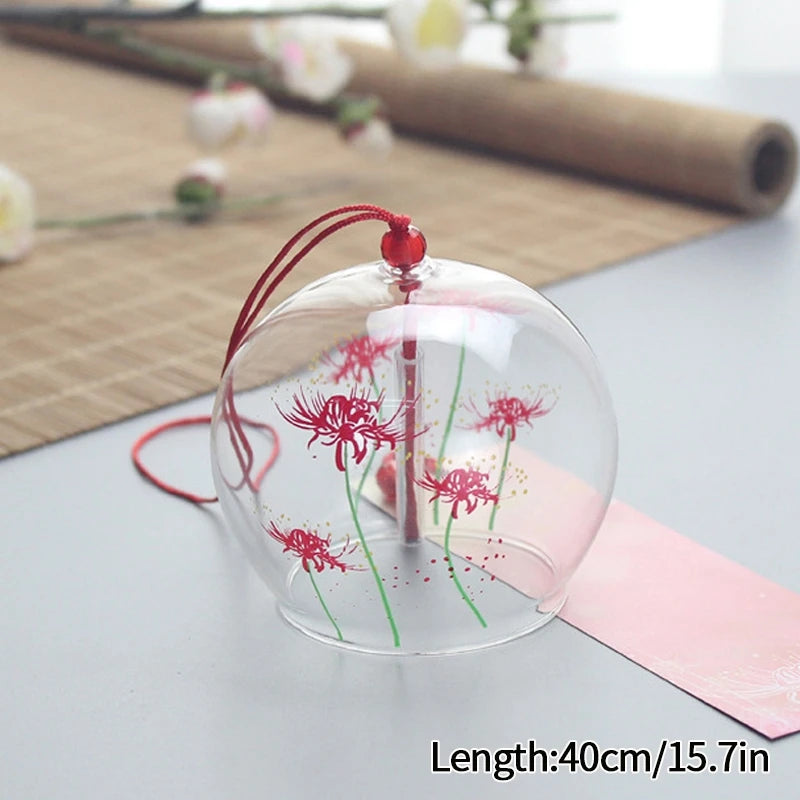 Japanese Sakura Glass Wind Chime – Kawaii Home & Garden Decor Bell