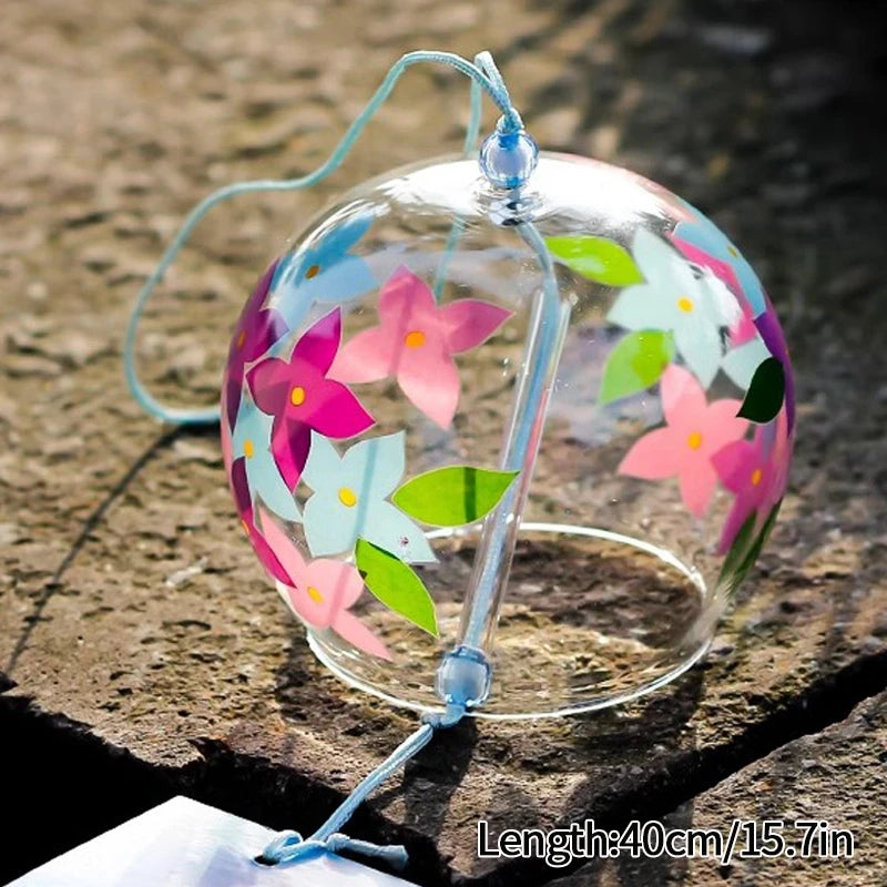 Japanese Sakura Glass Wind Chime – Kawaii Home & Garden Decor Bell