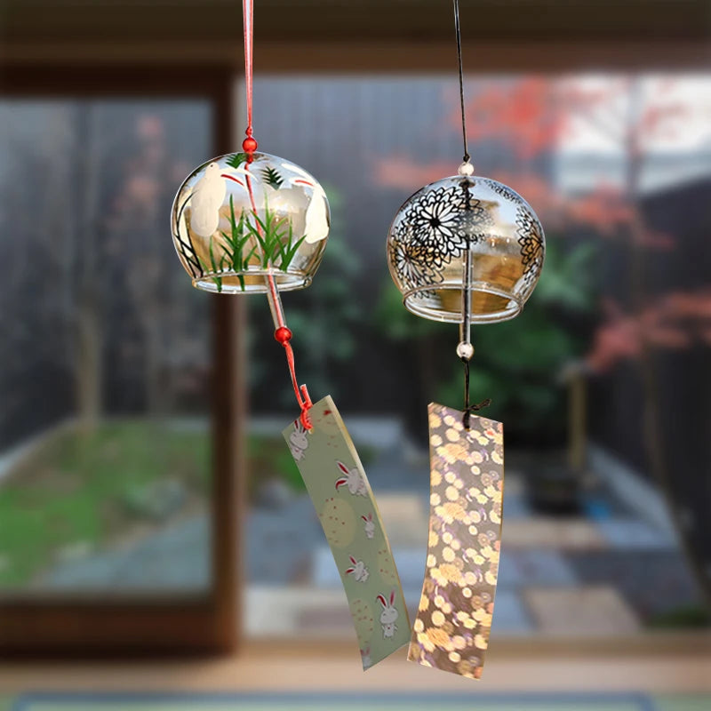Japanese Sakura Glass Wind Chime – Kawaii Home & Garden Decor Bell