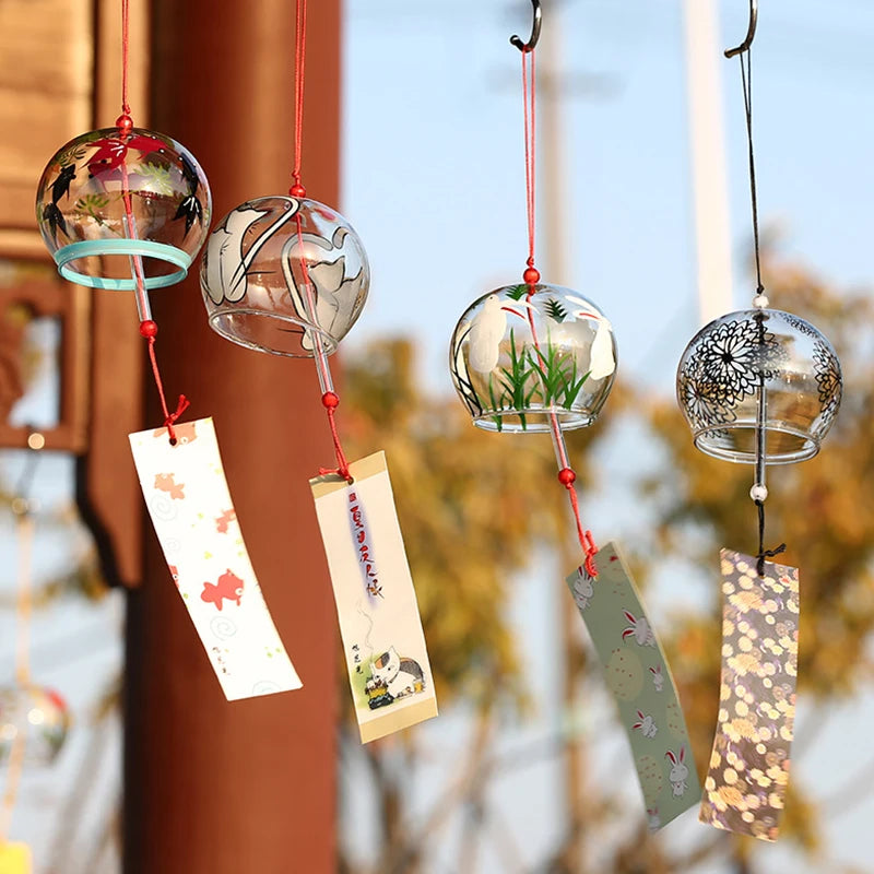 Japanese Sakura Glass Wind Chime – Kawaii Home & Garden Decor Bell