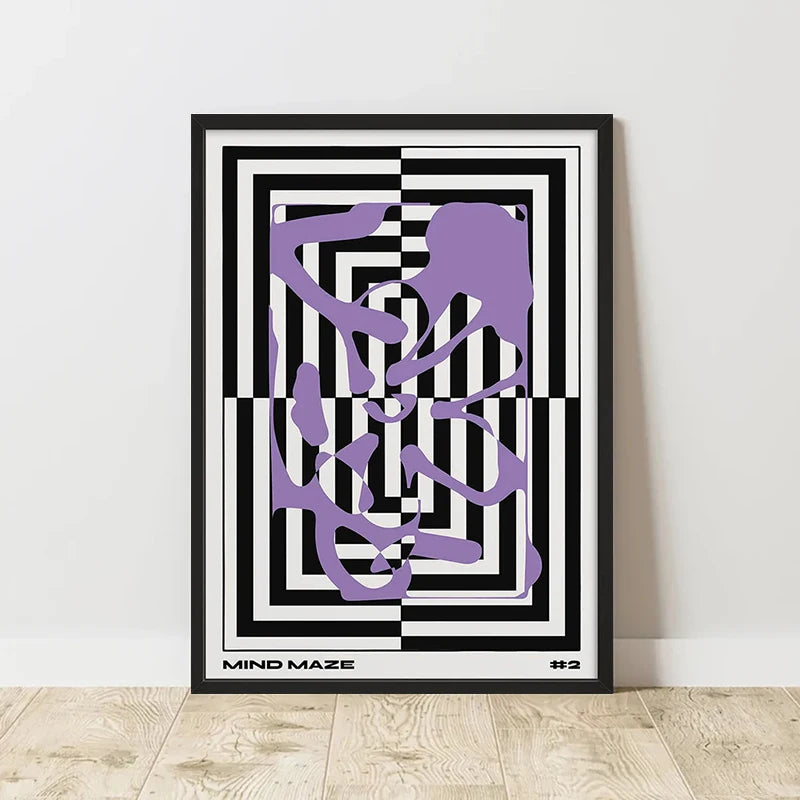 Abstract Retro Art Poster – Minimalist Canvas Wall Print for Living Room (Frameless)