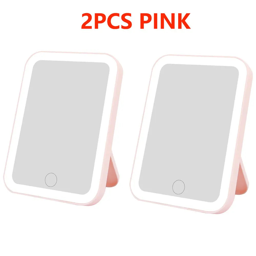 LED Vanity Mirror – Rechargeable Touch Dimmable Makeup Mirror (3 Light Modes)