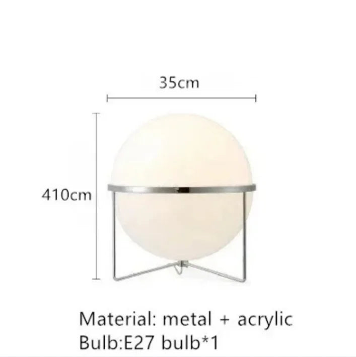 Modern Acrylic Floor Lamp – Minimalist Round Ball Standing Light for Bedside