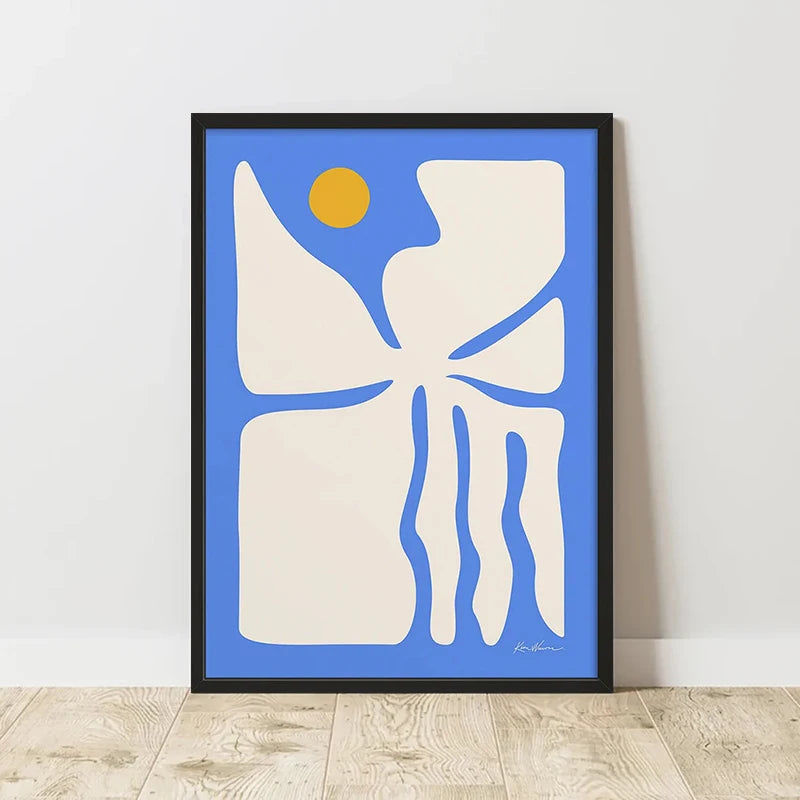 Abstract Retro Art Poster – Minimalist Canvas Wall Print for Living Room (Frameless)