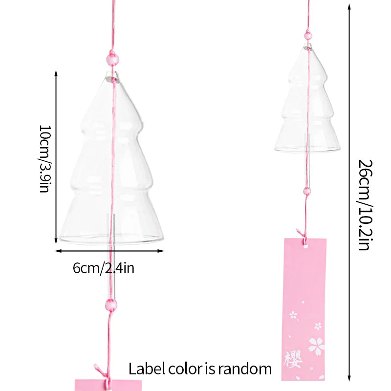 Japanese Sakura Glass Wind Chime – Kawaii Home & Garden Decor Bell