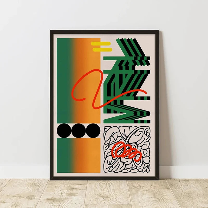 Abstract Retro Art Poster – Minimalist Canvas Wall Print for Living Room (Frameless)