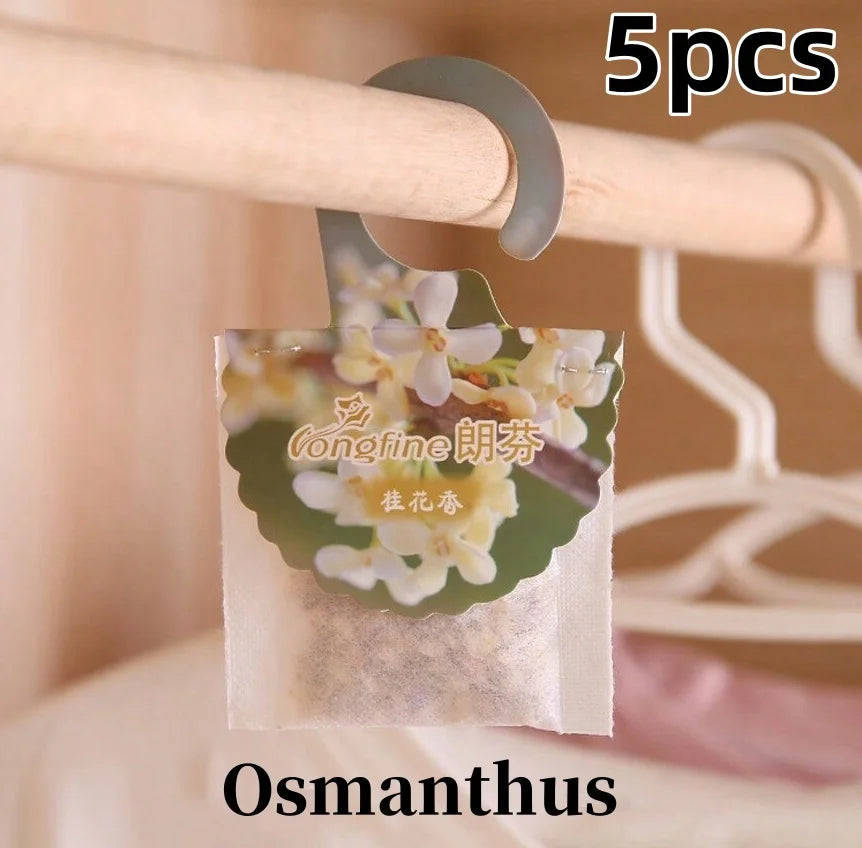 Hanging Wardrobe Sachets (5/10 Pack) – Long-Lasting Closet & Drawer Air Freshener