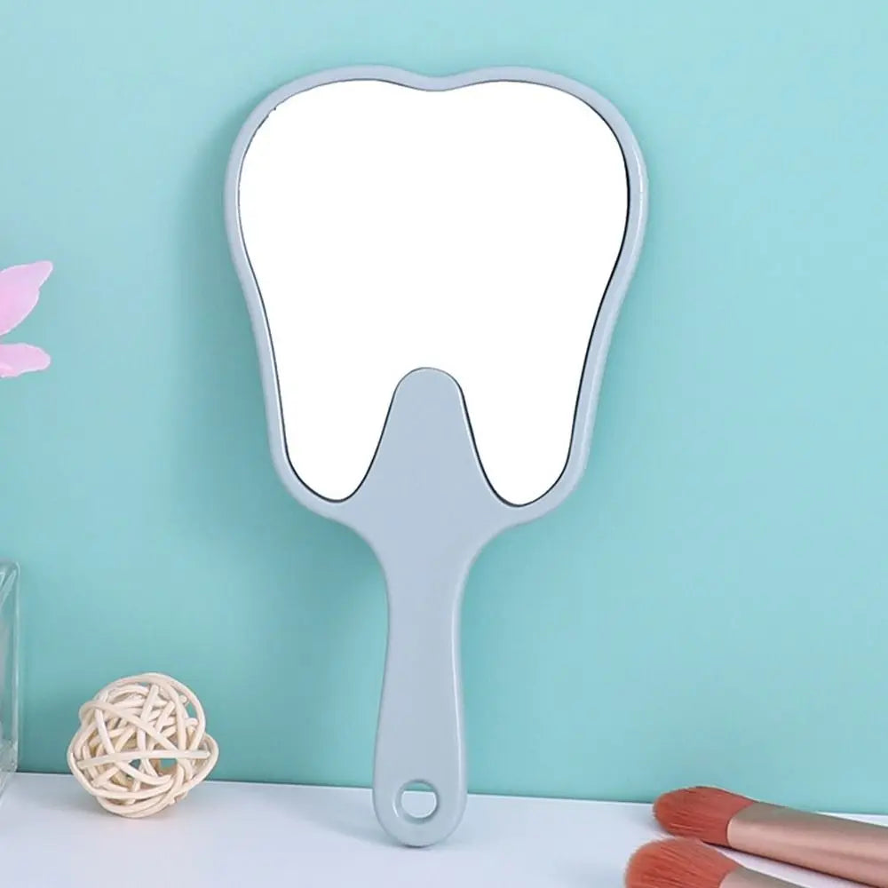 Cute Tooth-Shaped Handheld Mirror – Novelty HD Makeup Mirror Gift