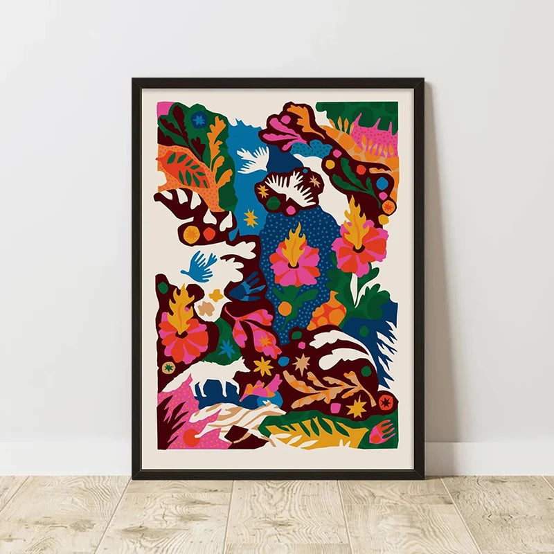 Abstract Retro Art Poster – Minimalist Canvas Wall Print for Living Room (Frameless)
