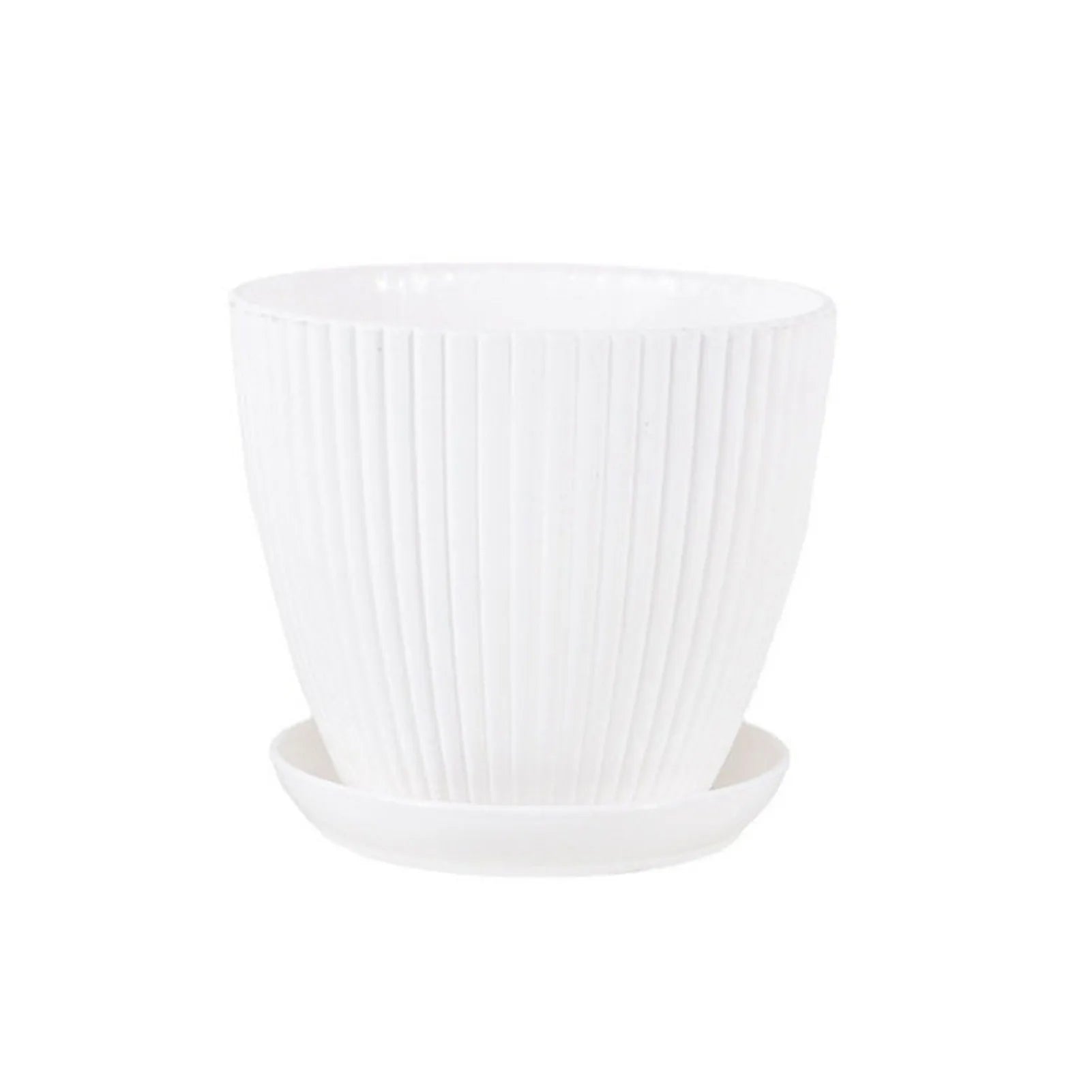Round Succulent Planter Pots with Tray – Modern Indoor & Outdoor Plant Pots (5 Sizes)
