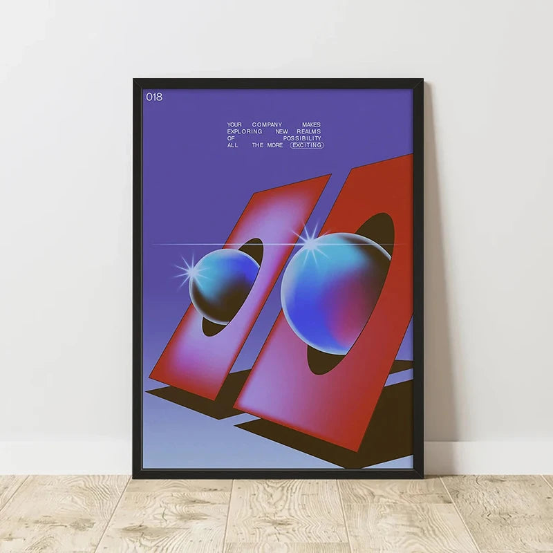Abstract Retro Art Poster – Minimalist Canvas Wall Print for Living Room (Frameless)