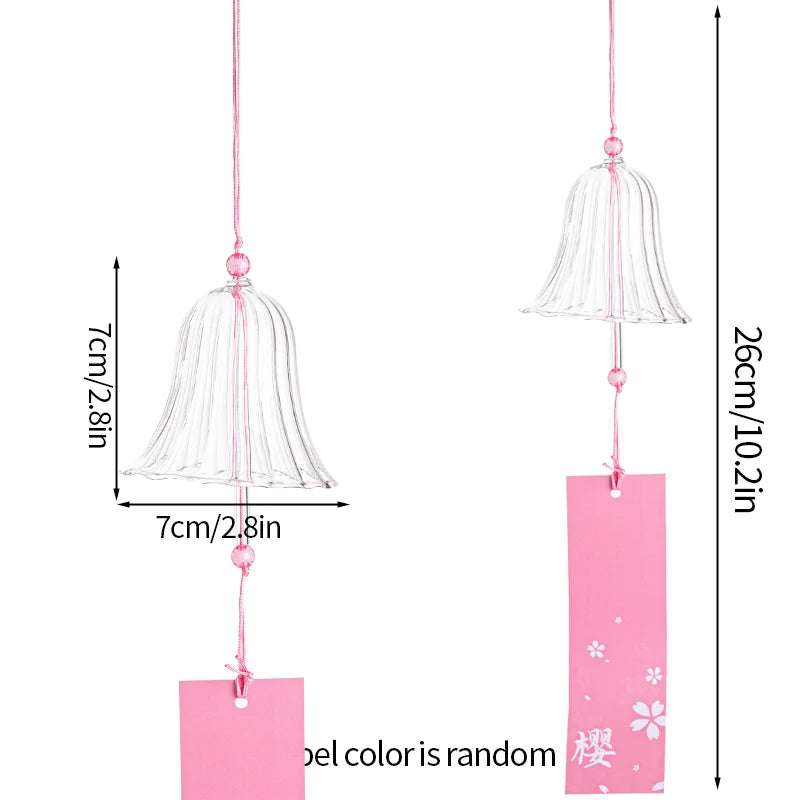 Japanese Sakura Glass Wind Chime – Kawaii Home & Garden Decor Bell