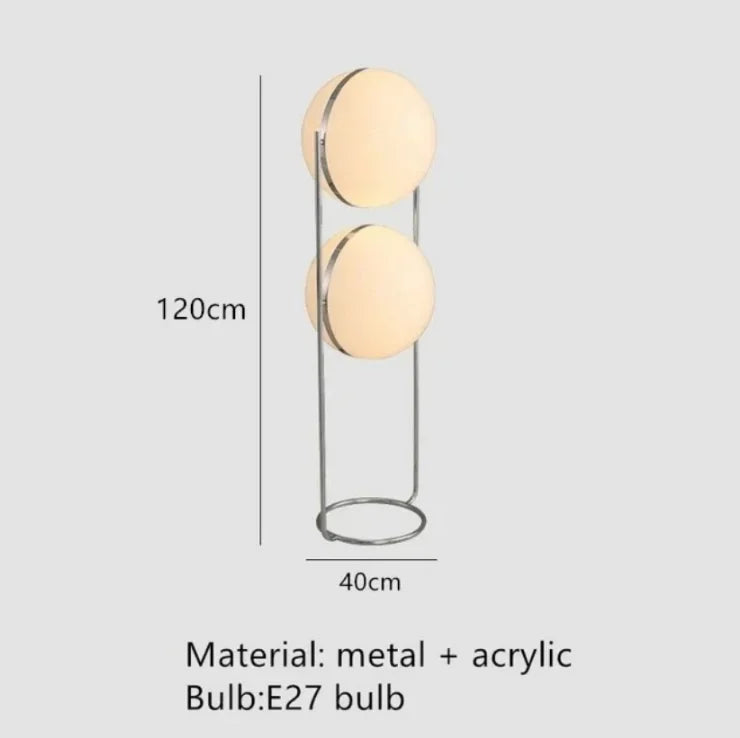 Modern Acrylic Floor Lamp – Minimalist Round Ball Standing Light for Bedside