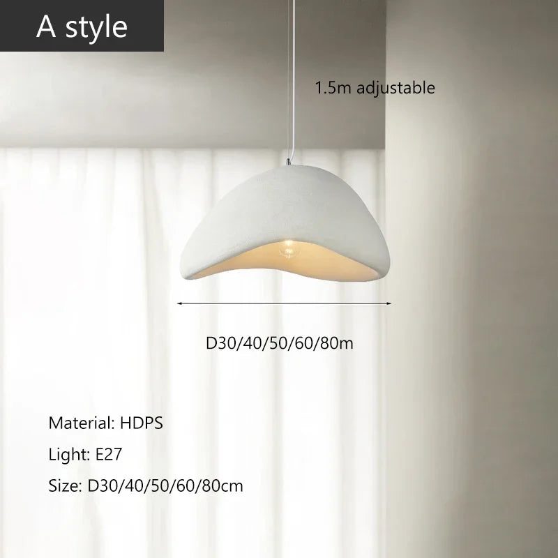 Nordic Wabi-Sabi LED Pendant Light – Minimalist Ceiling Chandelier for Dining Room