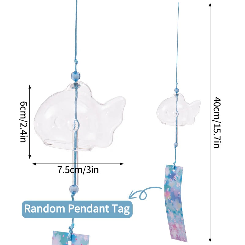 Japanese Sakura Glass Wind Chime – Kawaii Home & Garden Decor Bell