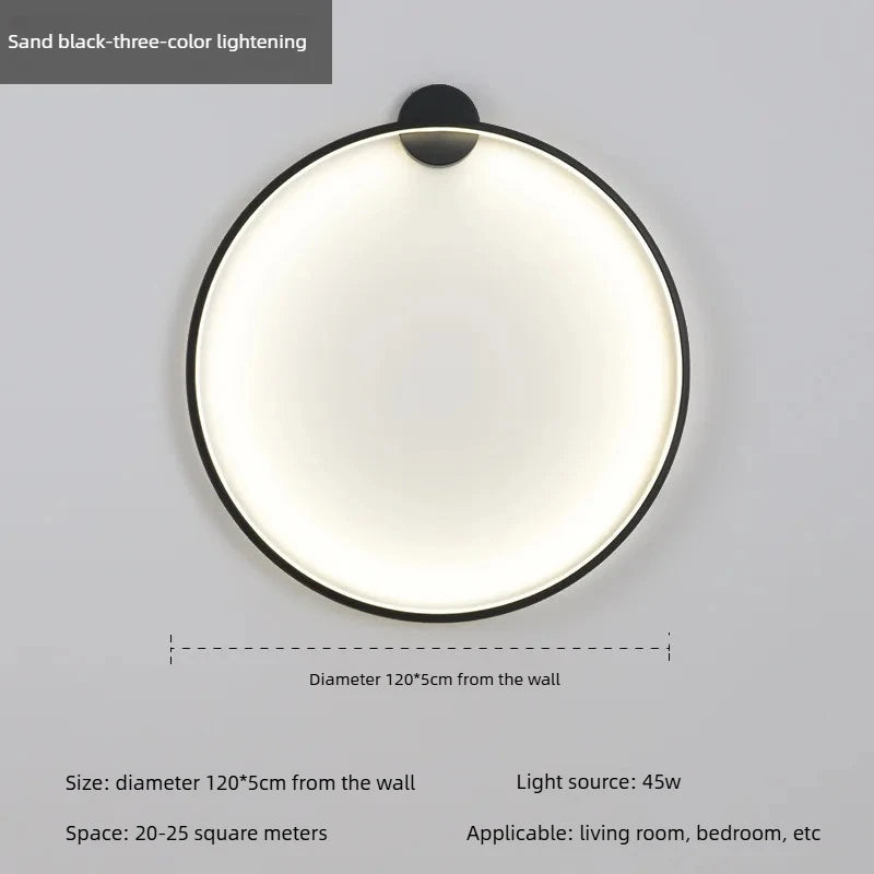Minimalist LED Circle Wall Sconce – Modern Ring Wall Light for Living Room & Bedside