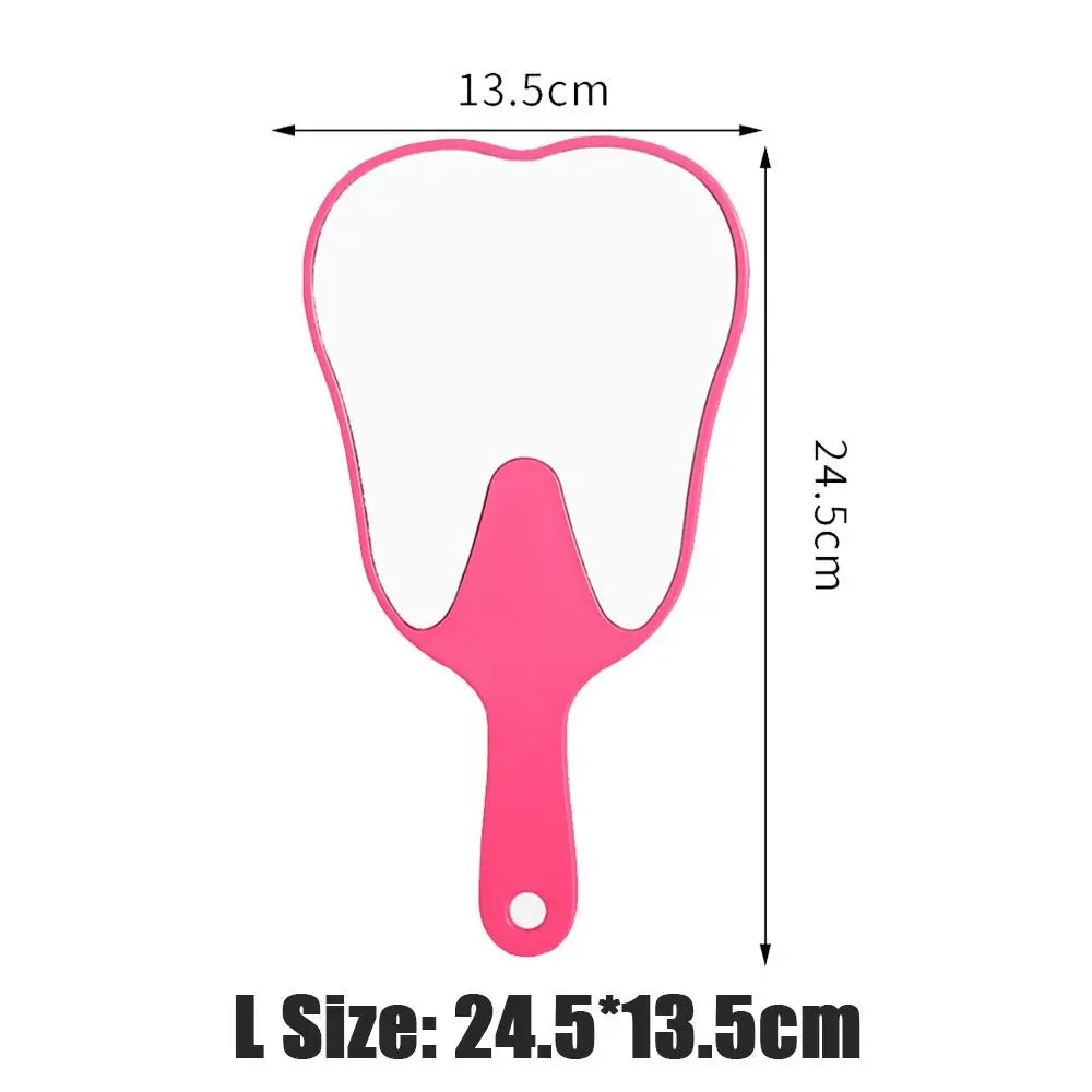 Cute Tooth-Shaped Handheld Mirror – Novelty HD Makeup Mirror Gift