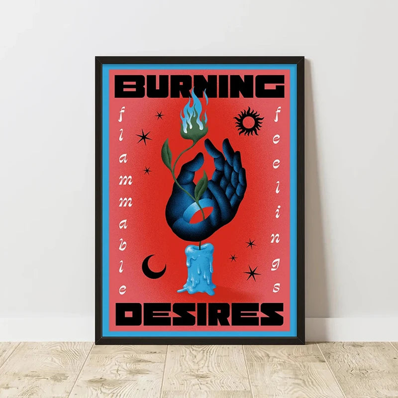 Abstract Retro Art Poster – Minimalist Canvas Wall Print for Living Room (Frameless)