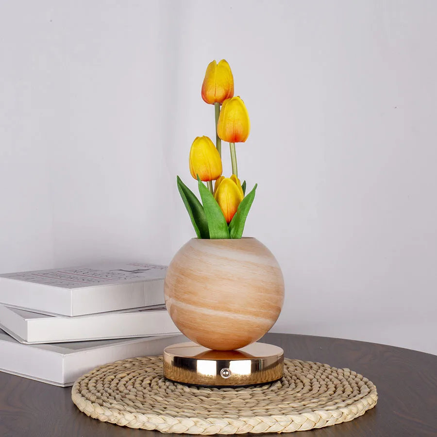 Tulip Bouquet LED Night Light – Dimmable Rechargeable Decorative Table Lamp