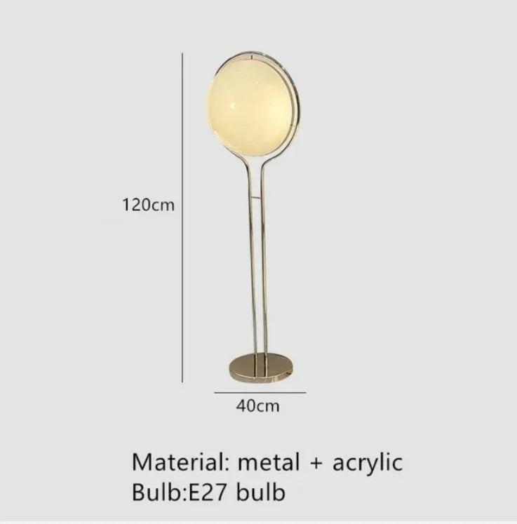 Modern Acrylic Floor Lamp – Minimalist Round Ball Standing Light for Bedside