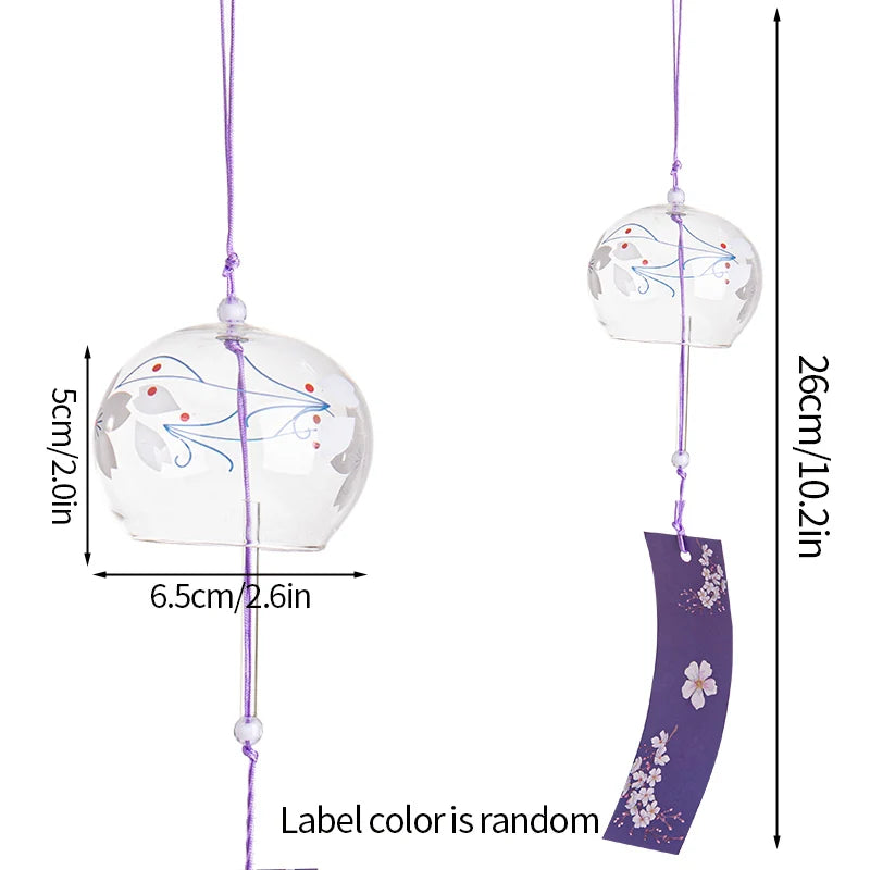Japanese Sakura Glass Wind Chime – Kawaii Home & Garden Decor Bell