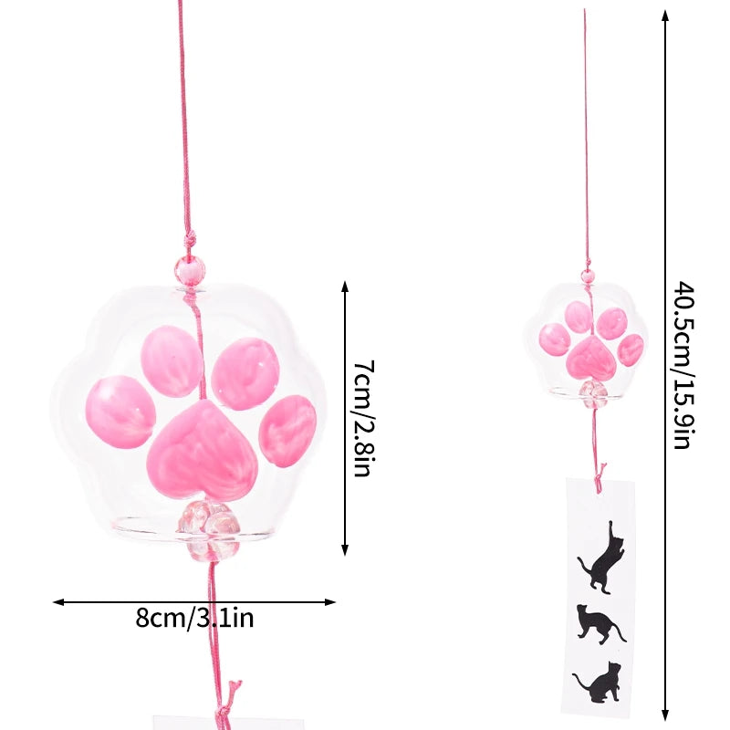Japanese Sakura Glass Wind Chime – Kawaii Home & Garden Decor Bell