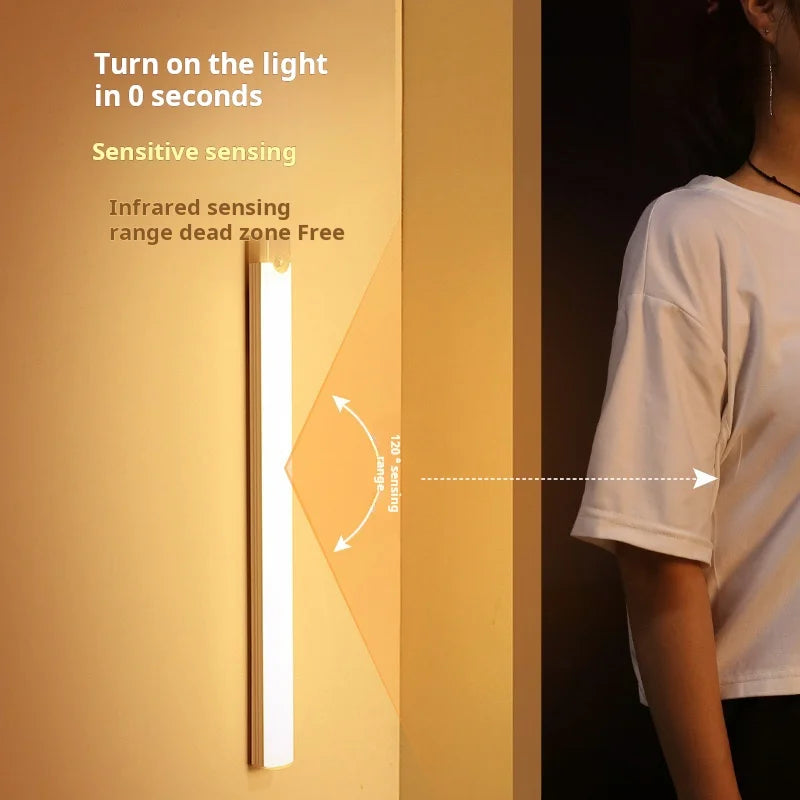 Wireless Motion-Sensor LED Cabinet Light – Rechargeable Closet & Stair Night Light