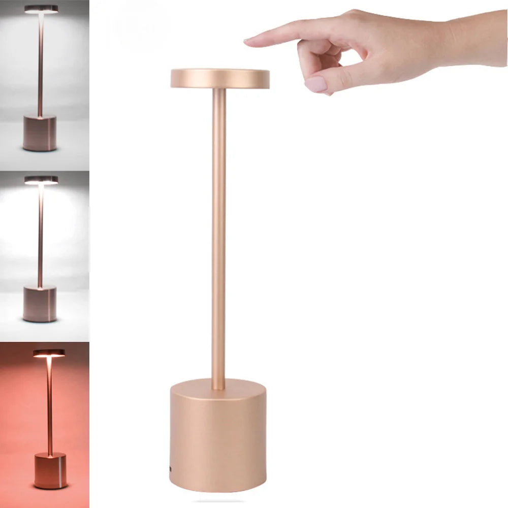 Rechargeable LED Table Lamp – Touch Dimmable Cordless Bedside Night Light