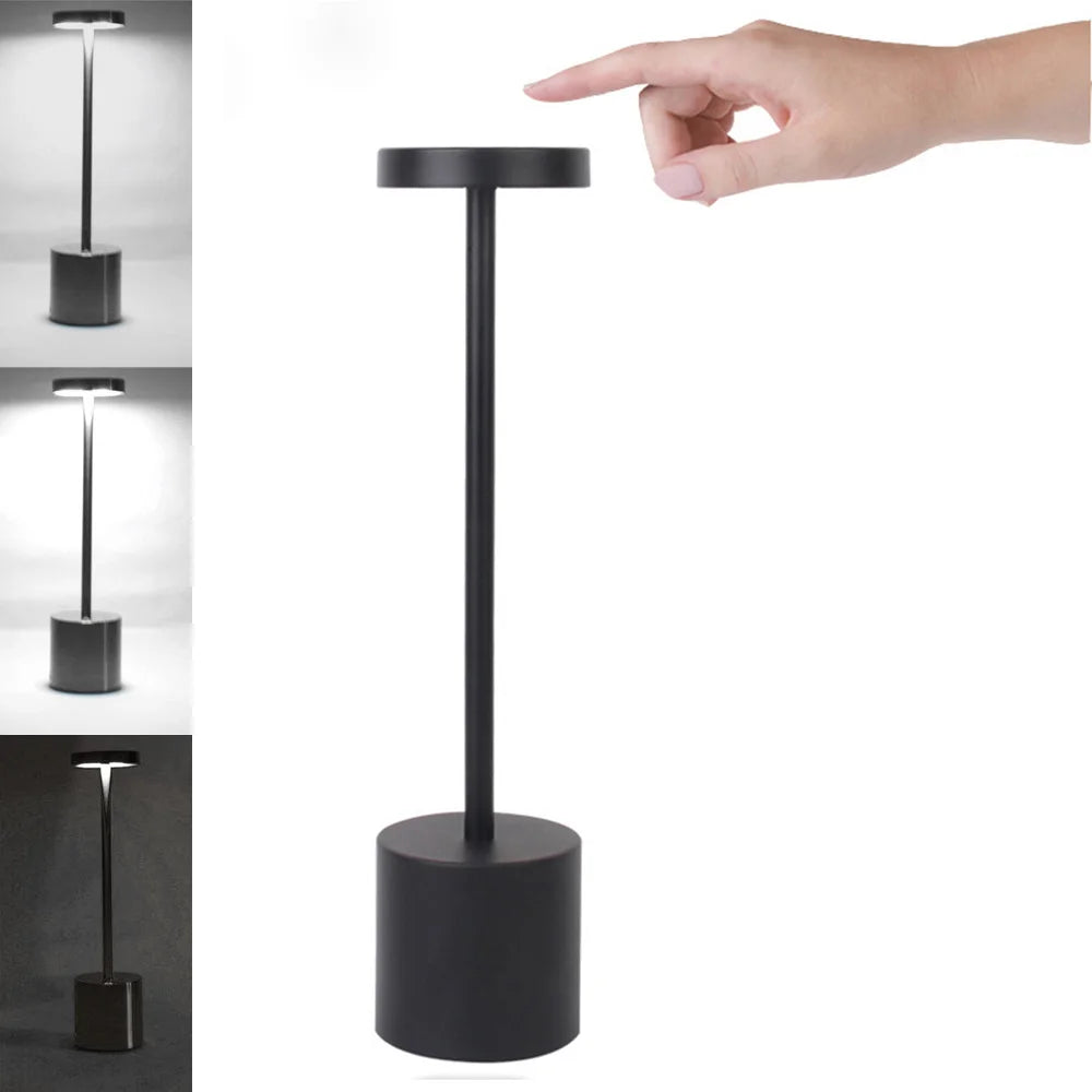 Rechargeable LED Table Lamp – Touch Dimmable Cordless Bedside Night Light