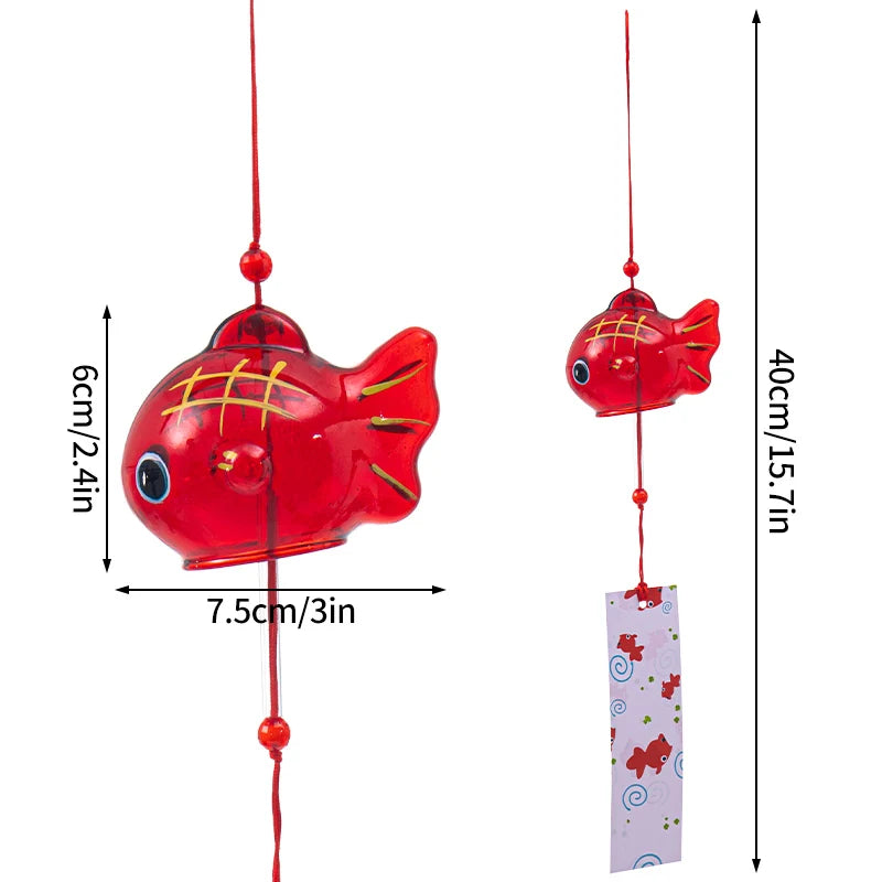 Japanese Sakura Glass Wind Chime – Kawaii Home & Garden Decor Bell