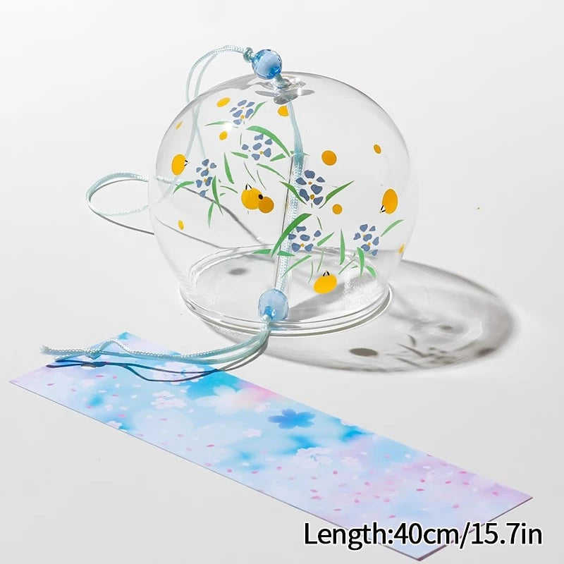 Japanese Sakura Glass Wind Chime – Kawaii Home & Garden Decor Bell