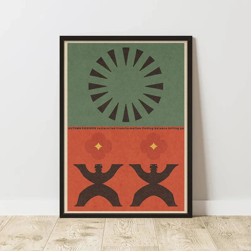 Abstract Retro Art Poster – Minimalist Canvas Wall Print for Living Room (Frameless)