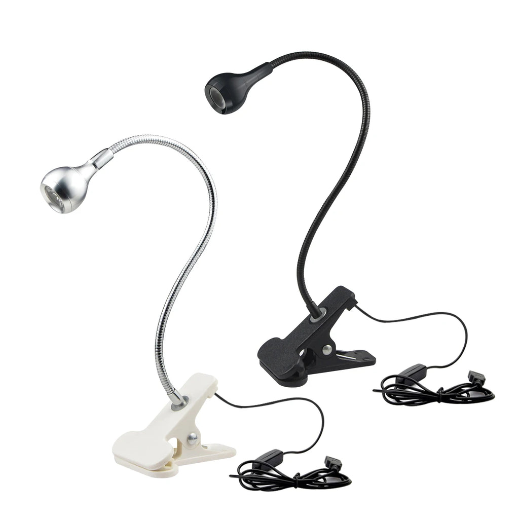 360° Gooseneck Clip-On Desk Lamp – USB Eye-Care Reading Light