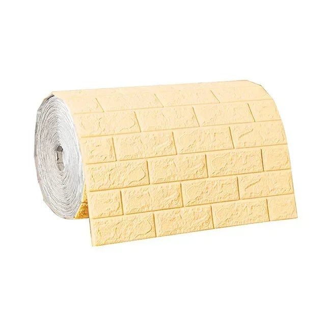 3D Brick Wallpaper – Self-Adhesive Waterproof Foam Wall Panels (Peel & Stick)