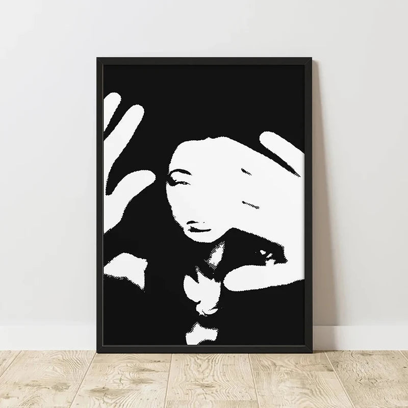Abstract Retro Art Poster – Minimalist Canvas Wall Print for Living Room (Frameless)