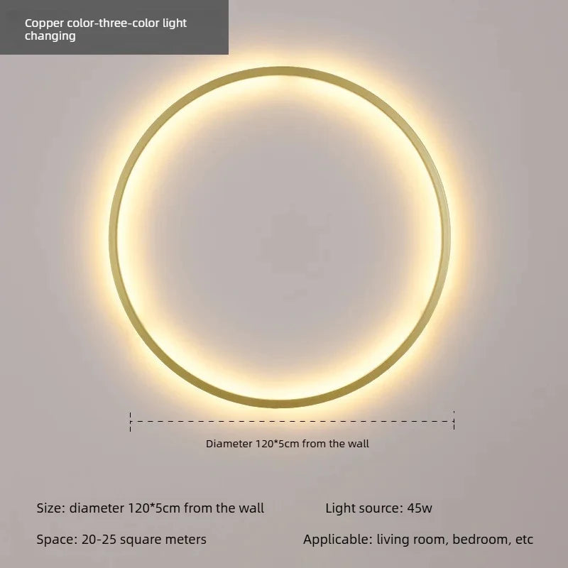 Minimalist LED Circle Wall Sconce – Modern Ring Wall Light for Living Room & Bedside