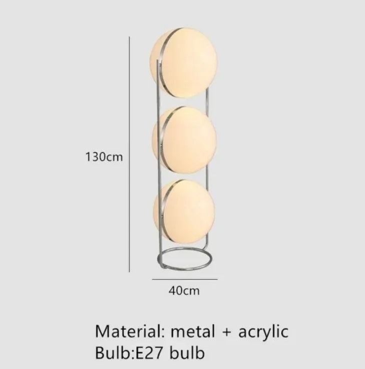 Modern Acrylic Floor Lamp – Minimalist Round Ball Standing Light for Bedside