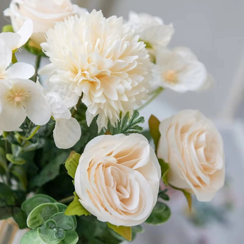 Silk Rose & Chrysanthemum Bouquet