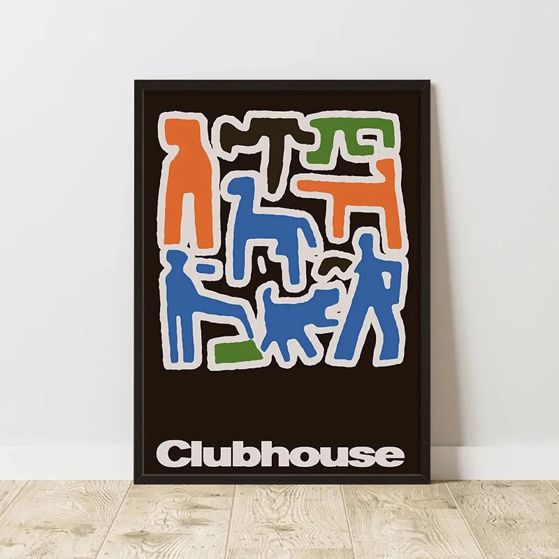 Abstract Retro Art Poster – Minimalist Canvas Wall Print for Living Room (Frameless)