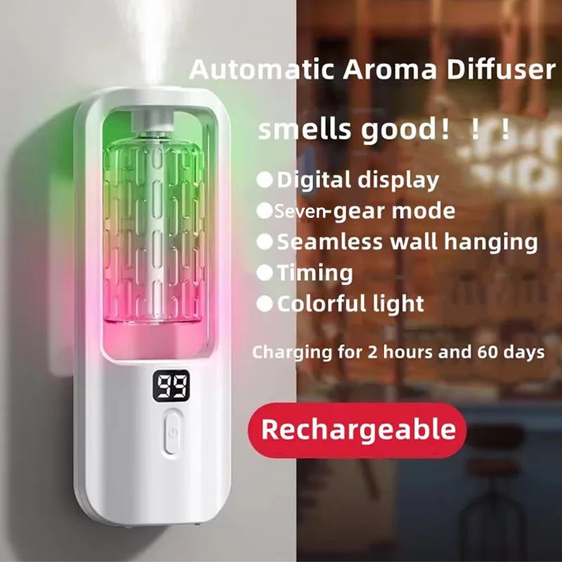 Wall-Mounted Aroma Diffuser – Timed Flameless Essential Oil Air Freshener