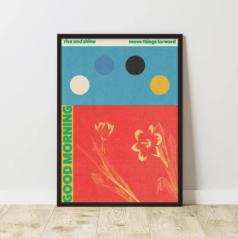 Abstract Retro Art Poster – Minimalist Canvas Wall Print for Living Room (Frameless)