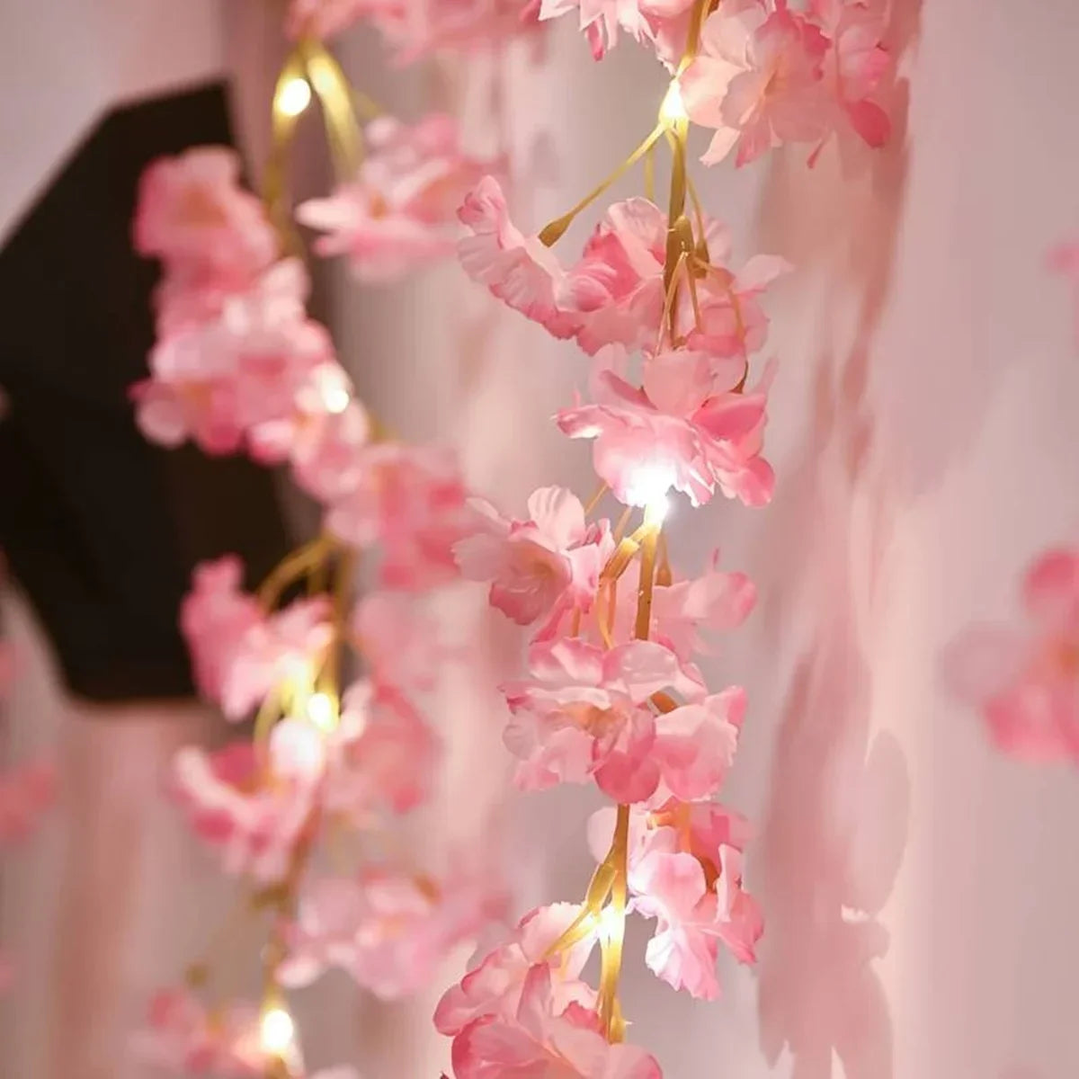 Cherry Blossom Fairy String Lights – 20 LED Blossom Garland for Bedroom & Wedding