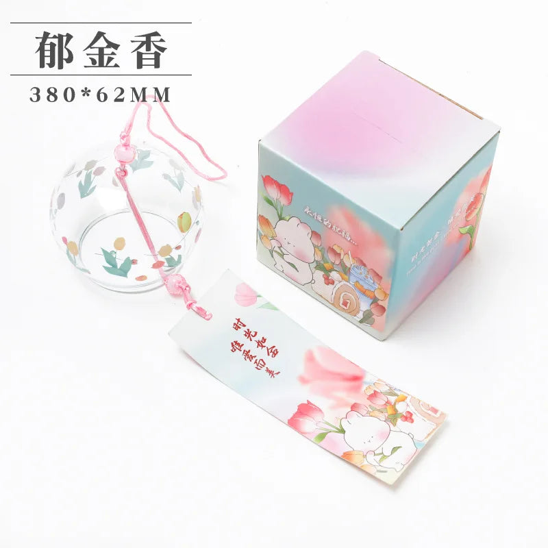 Japanese Sakura Glass Wind Chime – Kawaii Home & Garden Decor Bell