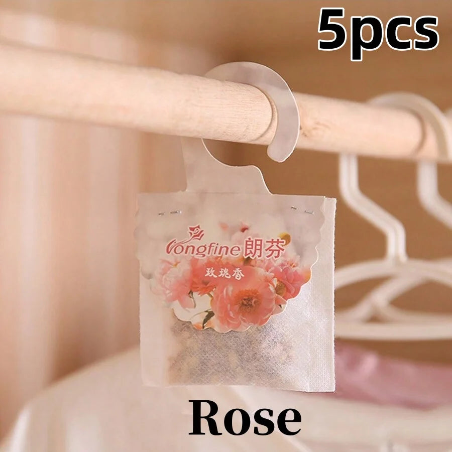 Hanging Wardrobe Sachets (5/10 Pack) – Long-Lasting Closet & Drawer Air Freshener