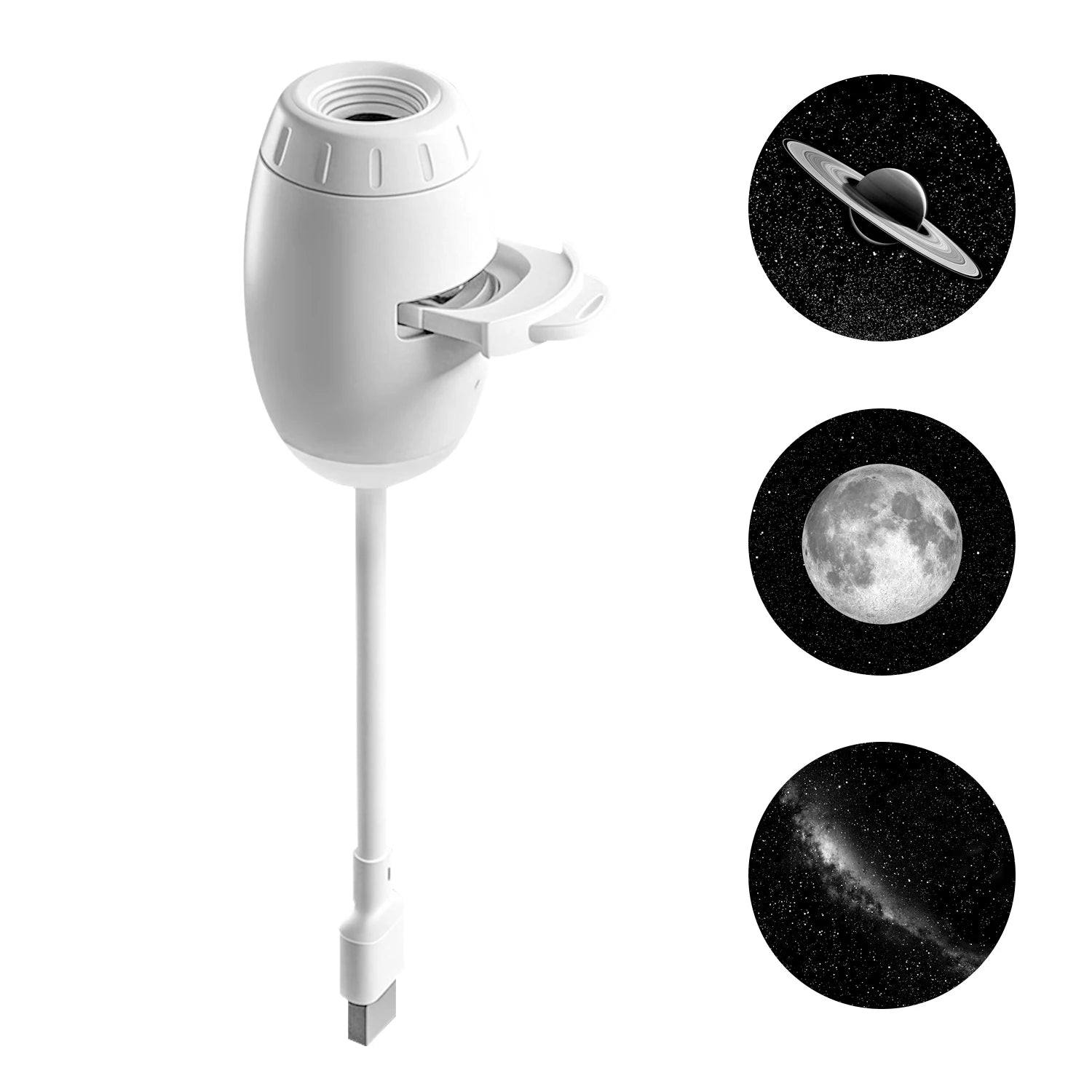 2-in-1 USB Ambient Projector Lamp – Adjustable Galaxy Atmosphere Night Light