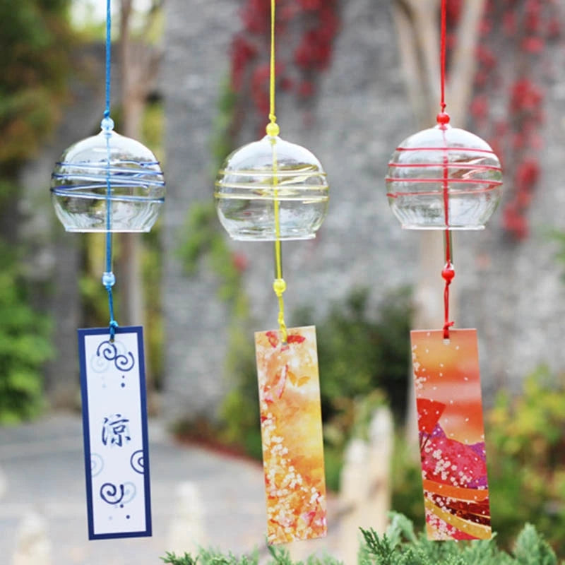 Japanese Sakura Glass Wind Chime – Kawaii Home & Garden Decor Bell