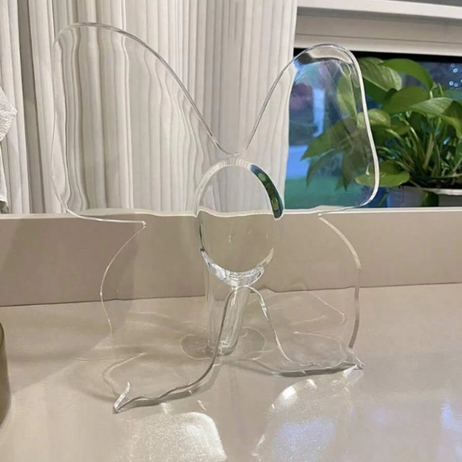 Modern Acrylic Frame Vase – Clear Decorative Flower Vase for Home Decor