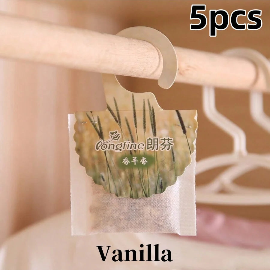 Hanging Wardrobe Sachets (5/10 Pack) – Long-Lasting Closet & Drawer Air Freshener